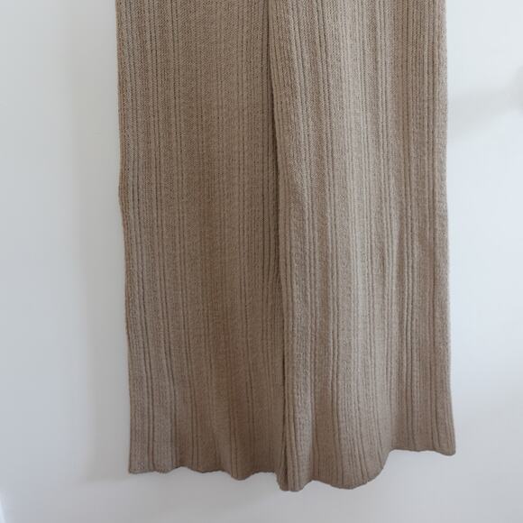 NWT Princess Polly Lexie Knit Pants XS/S Beige Marle Wide Leg High Rise Lounge - Picture 4 of 10